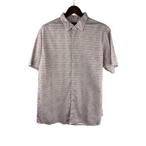 Men’s Rodd & Gunn 2XL Red & Gray Abstract Pattern Button Up